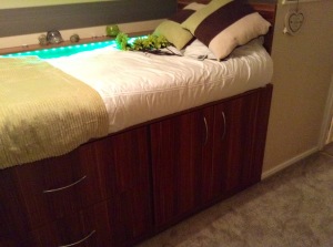cabin bed made up