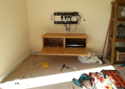 Wall Mounted TV Under Construction