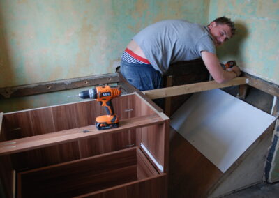 more work on cabin bed