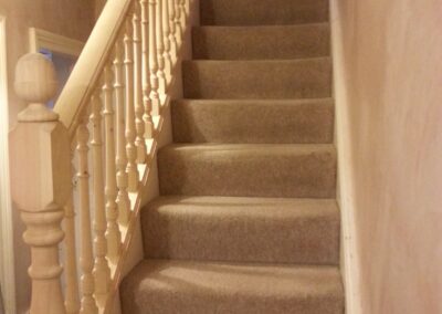 Stairs To The 2nd Floor Opened Up By Replacing Spindles, Banister & Newel Post