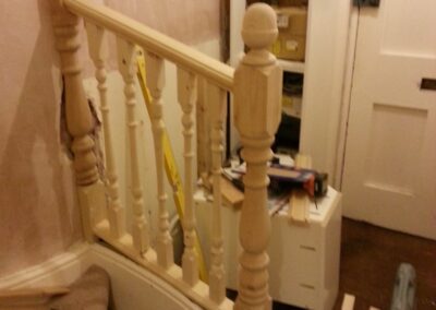 Replacing Spindles & Banister At The Foot Of The Stairs