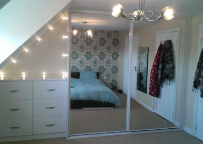 wardrobes with mirror sliding doors completed