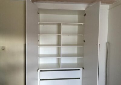 extra bedroom storage space-shelving