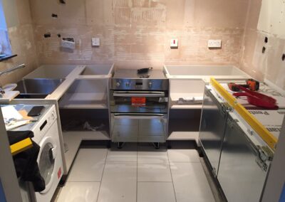 starting to fit fully fitted kitchen