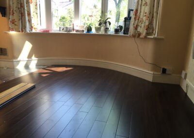Finished Cost effective laminate flooring installation