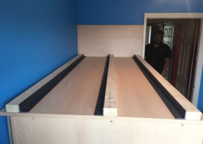 constructing the bed base for the high sleeper bed with desk and wardrobe