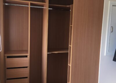L-shaped wardrobe showing shelves and drawers nearly finishedJPG