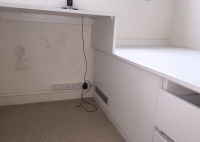 building we were commissioned to provide an office desk and cabin bed with storage capacity.