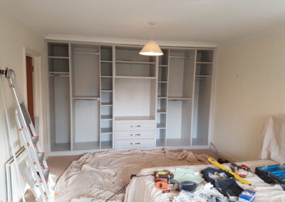 drawers and hanging spaces for wardrobe