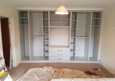 wardrobes showing hanging spaces and drawers