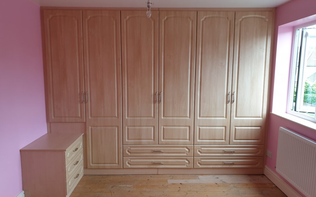 Double Wardrobes with Bedside Tables and Desk with Vanity Drawer