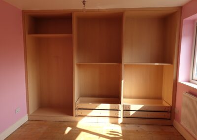 wardrobes with drawers in build