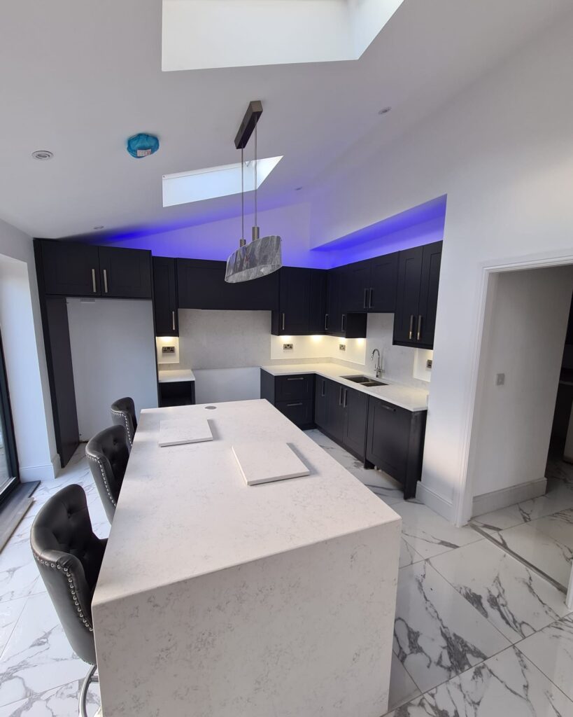 bespoke kitchen units with lighting 2